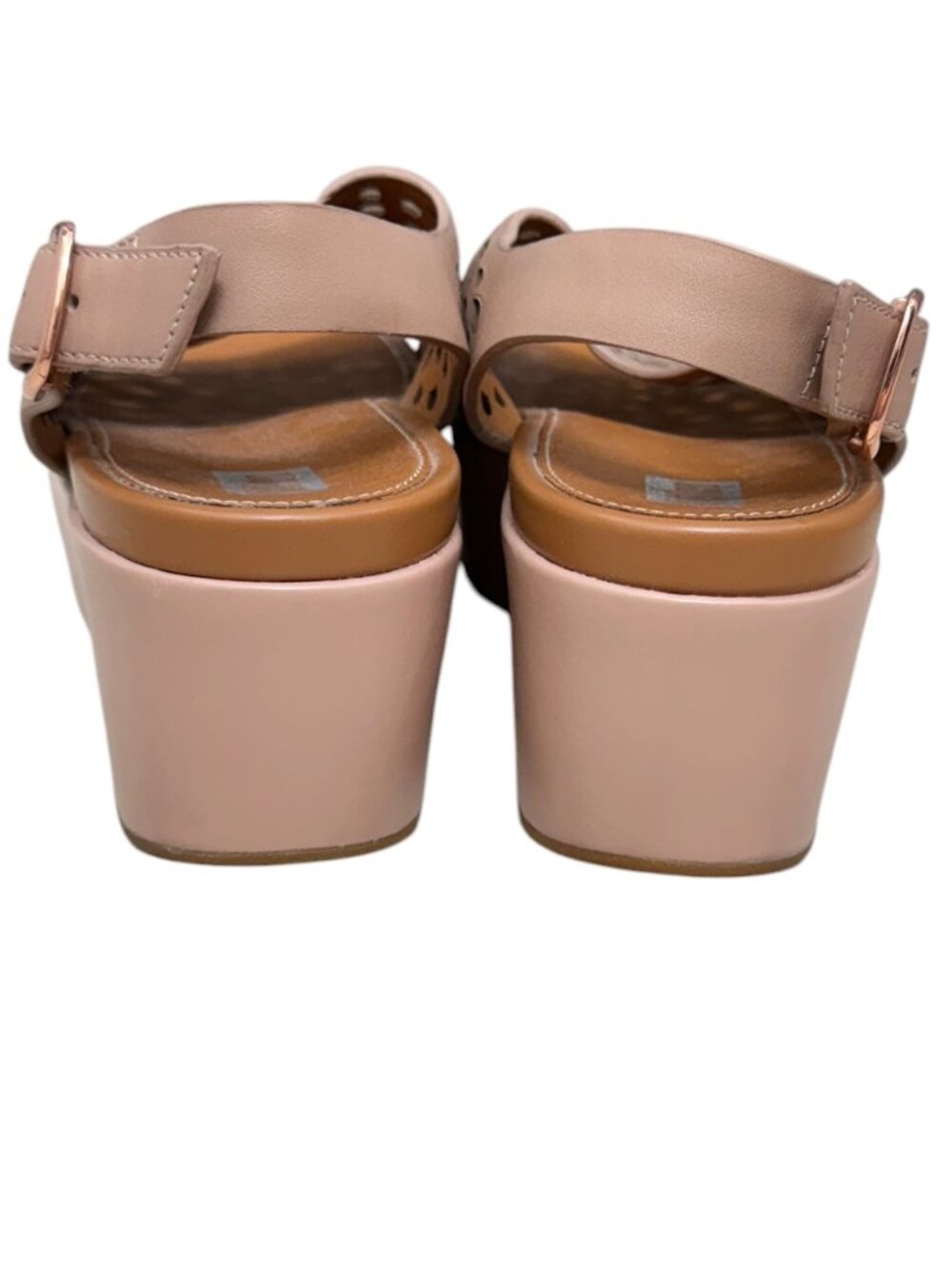 Fitflop  Eloise Leather Laser Cut Floral Platform Sandal Women's Size 7 - Picture 4 of 9
